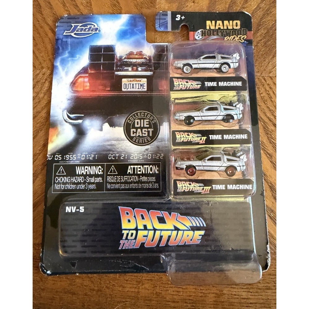 NEW Jada 31583 Back to the Future 3-Pack TIME MACHINE Nano Vehicle hollywood